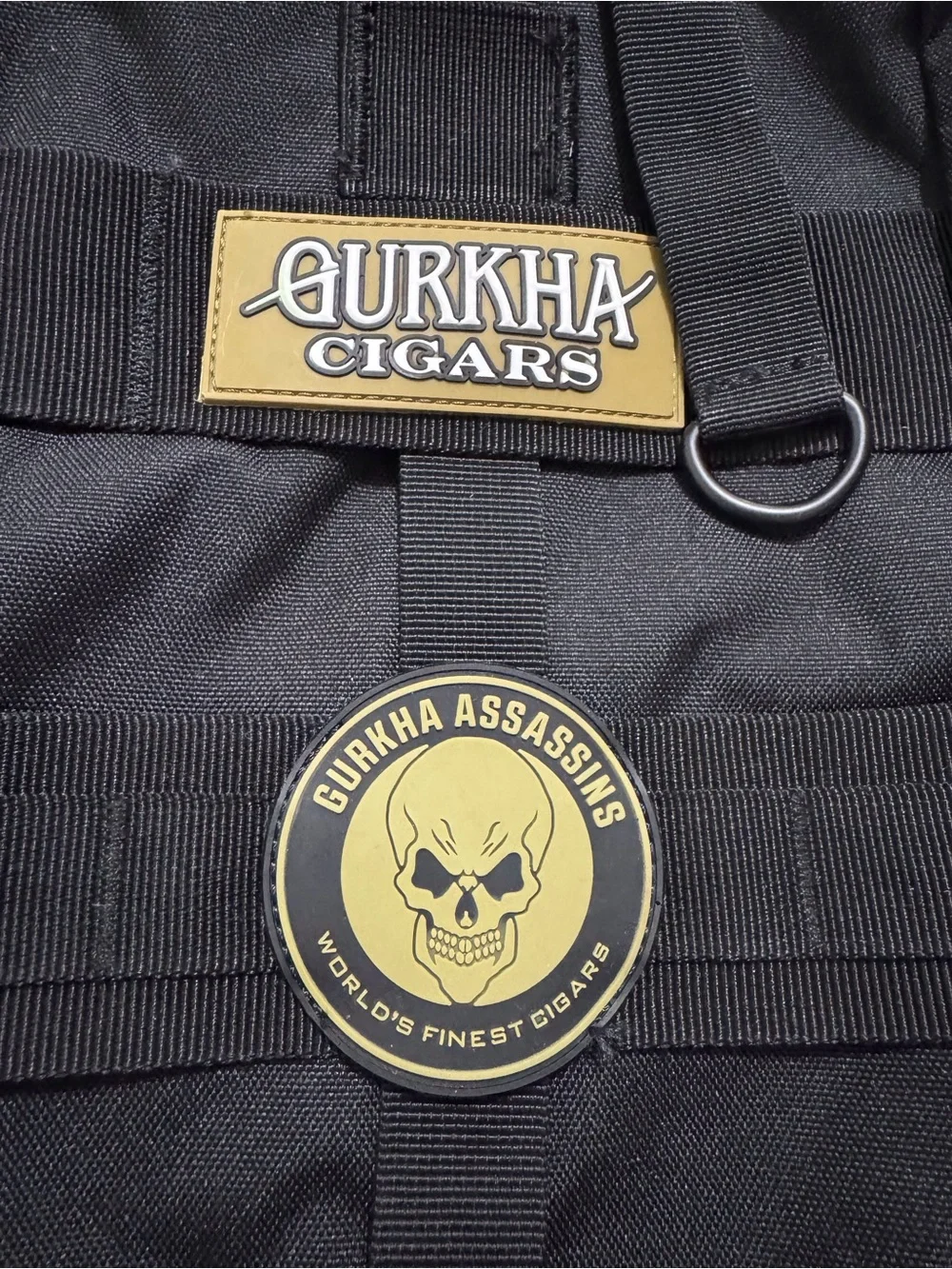 Gurkha Cigars K. Hansotia Co. Tactical Backpack Outdoors Skull Patches